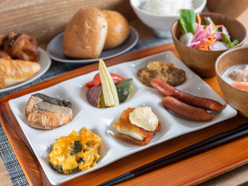 スーパーホテルPremier宮崎一番街の身体がよろこぶ朝食ビュッフェ(有料)
