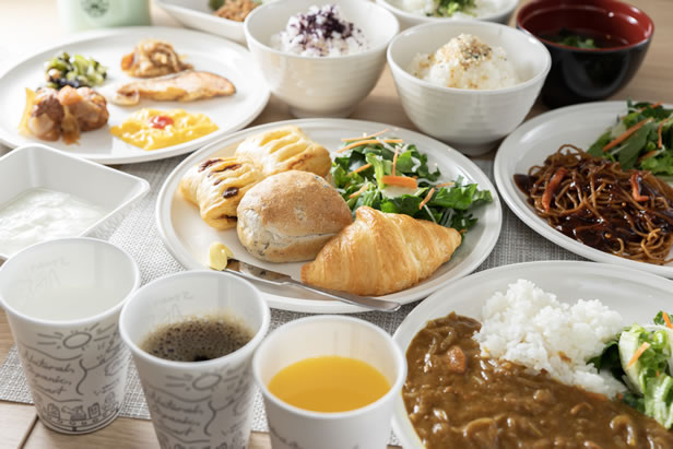 スーパーホテル広島天然温泉・薬研堀通りの身体がよろこぶ無料朝食ビュッフェ