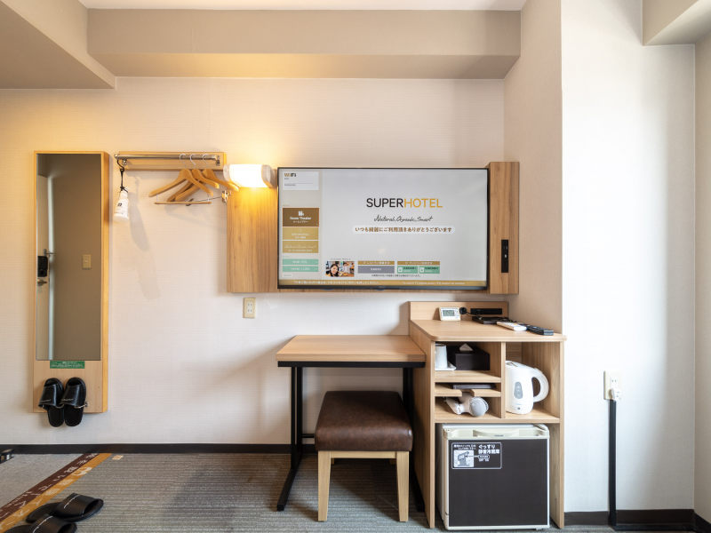 スーパーホテル近鉄四日市駅前禁煙館のぐっすり眠れる環境を追求した快適な客室