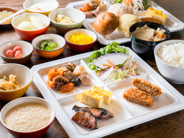 スーパーホテル青森の身体がよろこぶ無料朝食ビュッフェ