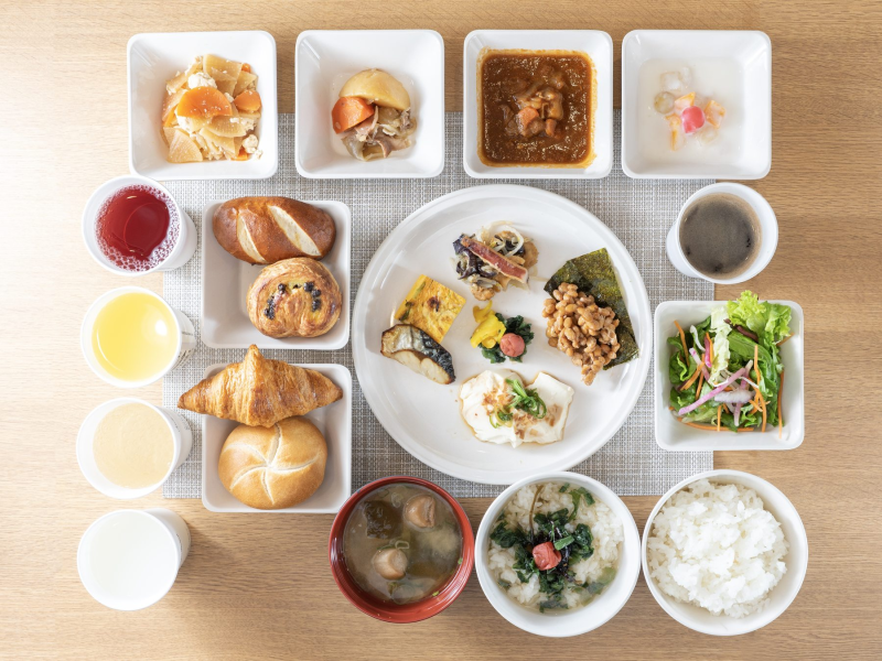 スーパーホテル山口湯田温泉の身体がよろこぶ無料朝食ビュッフェ