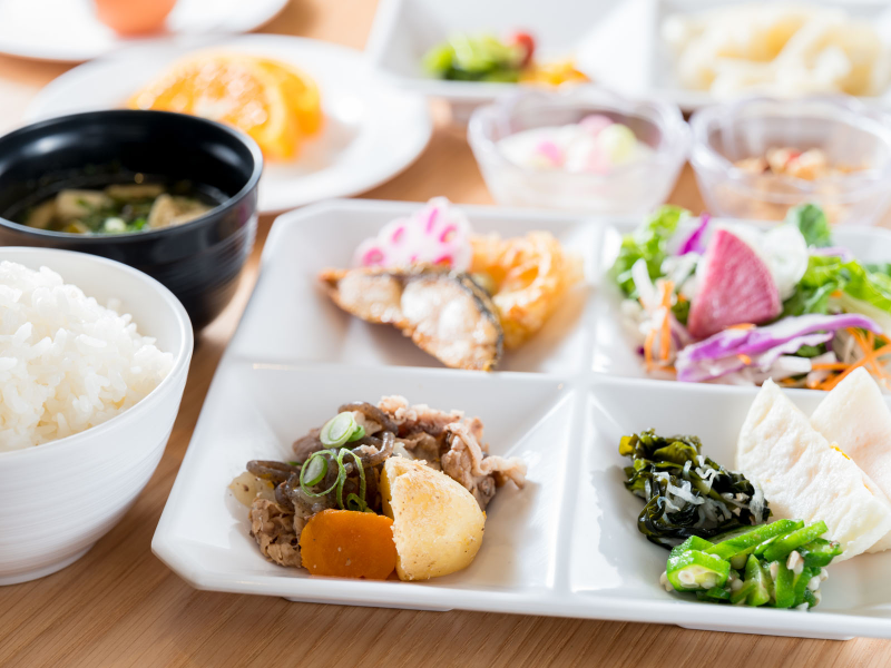 天然温泉 牛若の湯 スーパーホテル高松禁煙館の身体がよろこぶ無料朝食ビュッフェ