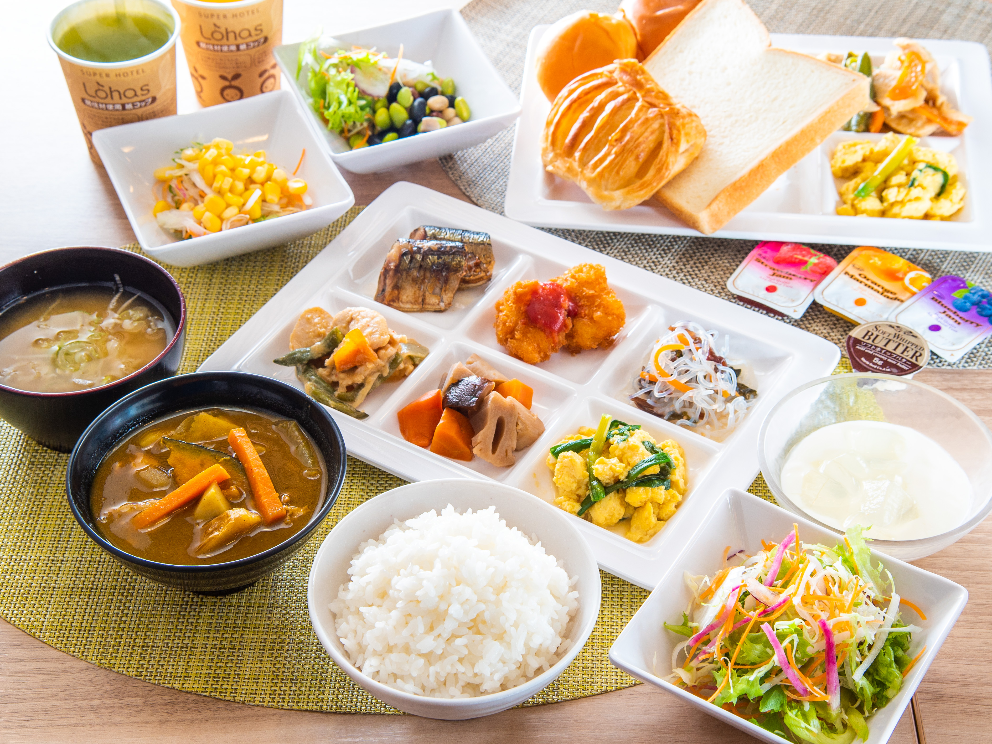 スーパーホテル札幌・すすきのの身体がよろこぶ無料朝食ビュッフェ