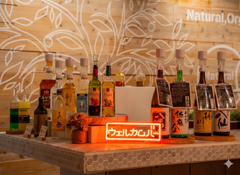 スーパーホテル十和田の自分好みにたのしめる無料ウェルカムバー