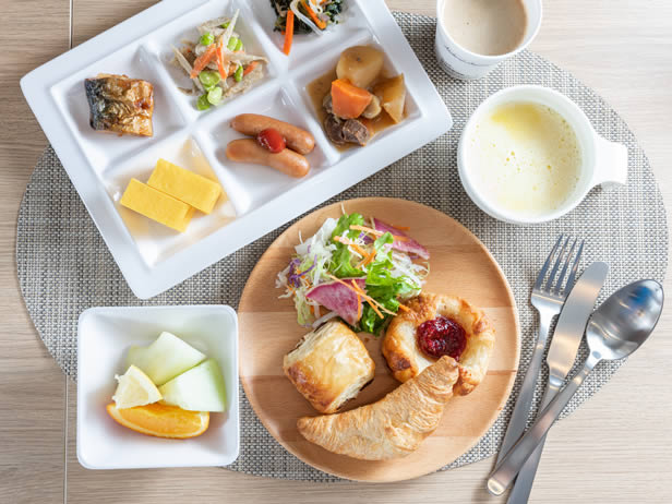スーパーホテル仙台・広瀬通りの身体がよろこぶ無料朝食ビュッフェ