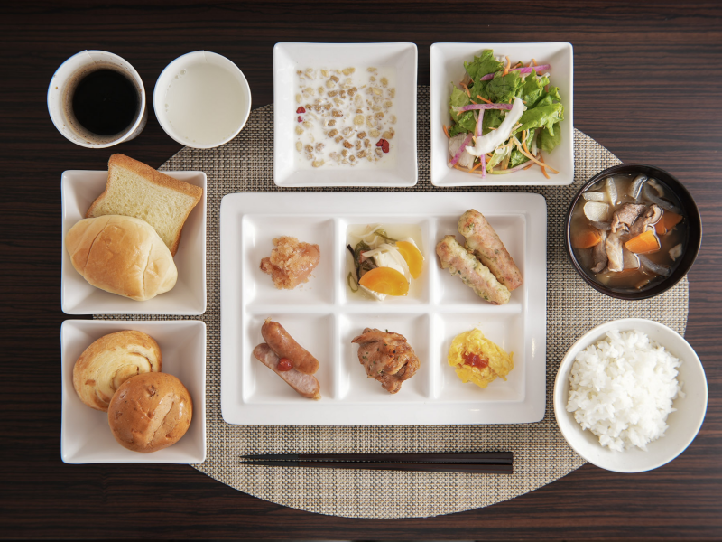 スーパーホテル小倉駅南口の身体がよろこぶ無料朝食ビュッフェ