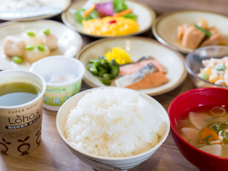 スーパーホテル四日市・国道1号沿の身体がよろこぶ無料朝食ビュッフェ